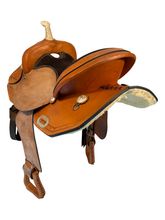 14 Inch Used American Saddlery Barrel Saddle Wide Tree 563