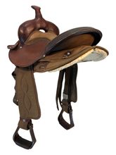 14 Inch Used Big Horn Cordura Trail Saddle 104 Wide Tree
