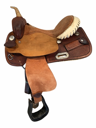 14 Inch Used Billy Cook Barrel Saddle 1527