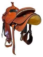 14.5 Inch Used Billy Cook Ladies All Around Saddle 2046 Wide Tree