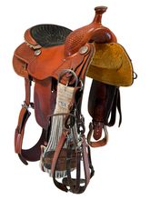 14.5 Inch Used Billy Cook Ladies All Around Saddle 2046 Wide Tree