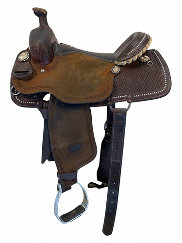14 Inch Used BIlly Cook Ladies All Around Saddle Wide Tree 2042
