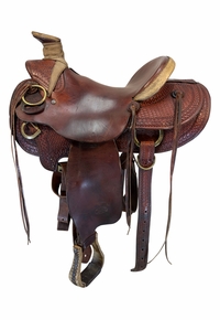 14 Inch Used Billy Cook Ranch Saddle Medium Tree 2188