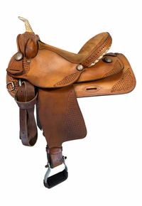 14 Inch Used Billy Shaw Barrel Saddle Medium Tree