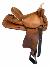 14 Inch Used Billy Shaw Barrel Saddle Medium Tree