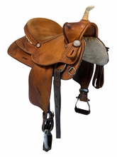 14 Inch Used Billy Shaw Barrel Saddle Medium Tree
