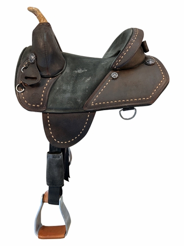 14 Inch Used Bob Marshall Treeless Barrel Saddle 12342