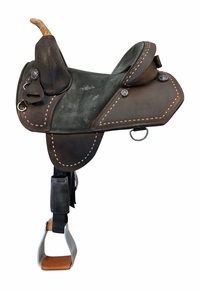 HOLD 2025/11/10j  14 Inch Used Bob Marshall Treeless Barrel Saddle 12342