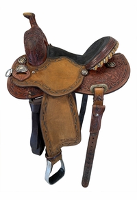 14 Inch Used Cactus Saddlery Marlene McRae Special EFFX Barrel Saddle Wide Tree