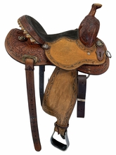 14 Inch Used Cactus Saddlery Marlene McRae Special EFFX Barrel Saddle Wide Tree