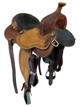 14 Inch Used Cactus Saddlery Marlene McRae Special EFFX Barrel Saddle Wide Tree