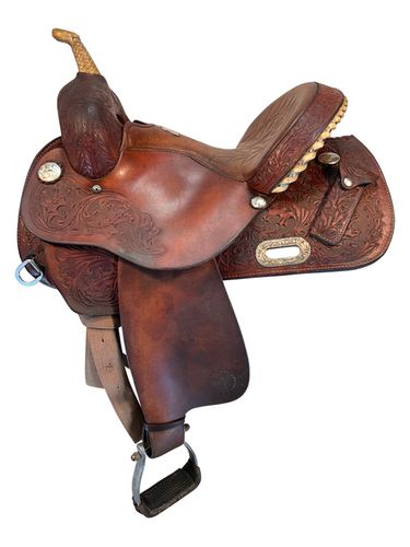 SOLD 2025/11/04j  14 Inch Used Circle Y Barrel Saddle 2286