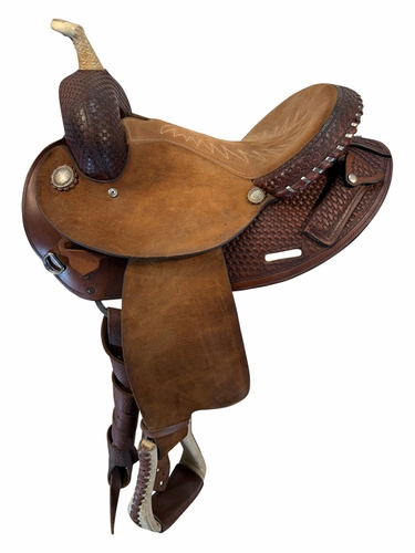 SOLD 2026/07/25   14 Inch Used Circle Y Barrel Saddle Medium Tree 2054