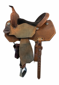 14 Inch Used Circle Y Barrel Saddle Medium Tree 4205
