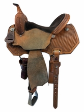 14 Inch Used Circle Y Barrel Saddle Medium Tree 4205