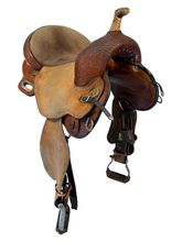SOLD 2026/01/27j 14 Inch Used Circle Y Kelly Kaminski Barrel Saddle Medium Flex Tree 1537