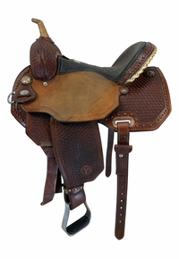 14 Inch Used Circle Y Lisa Lockhart Barrel Saddle Wide Flex2 Tree 1550