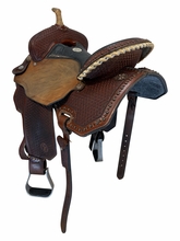 14 Inch Used Circle Y Lisa Lockhart Barrel Saddle Wide Flex2 Tree 1550