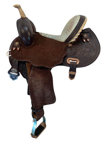 14 Inch Used Circle Y Martha Josey Ultimate Barrel Saddle Medium Tree 1179
