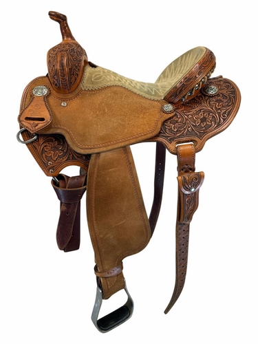 HOLD 2026/02/07j  14 Inch Used Circle Y Reinsman Charmayne James Barrel Saddle Wide Tree 4282