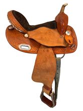 14 Inch Used Custom Ranch Saddlery Barrel Saddle 1039
