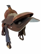 14 Inch Used Custom Roping Saddle Medium Tree 1097