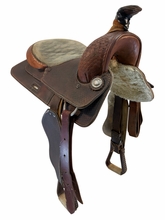 14 Inch Used Custom Roping Saddle Medium Tree 1097