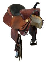 14 Inch Used Diamond Cross Barrel Saddle Medium Tree
