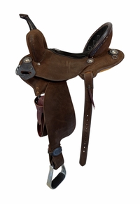 14 Inch Used Double J Barrel Saddle Feather Lite Wide Tree