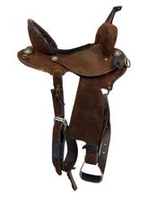 14 Inch Used Double J Barrel Saddle Feather Lite Wide Tree