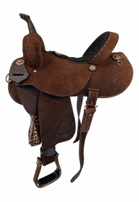 14 Inch Used Double J Barrel Saddle Pozzi Pro