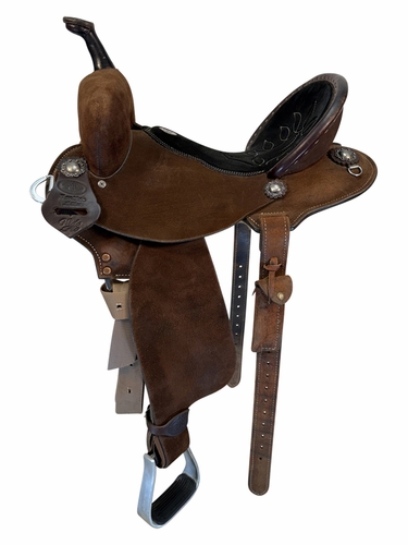 14 Inch Used Double J Barrel Saddle Wide Tree Featherlite