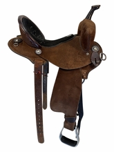 14 Inch Used Double J Barrel Saddle Wide Tree Featherlite