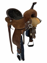 14 Inch Used Double J Barrel Saddle Wide Tree Featherlite