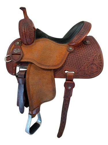 HOLD 2026/04/01c 14 Inch Used Martin Barrel Saddle X Wide Tree Sherri Cervi Crown C