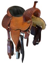 HOLD 2026/04/01c 14 Inch Used Martin Barrel Saddle X Wide Tree Sherri Cervi Crown C