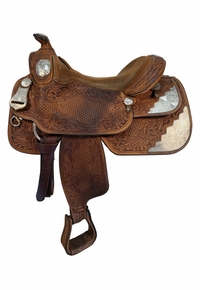 14 Inch Used Silver Mesa Custom Show Saddle Medium Tree