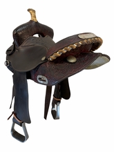14 Inch Used TexTan Barrel Saddle Medium Tree