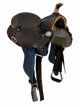 14 Inch Used TexTan Barrel Saddle Medium Tree
