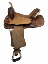14 Inch Used TexTan Barrel Saddle Medium Tree