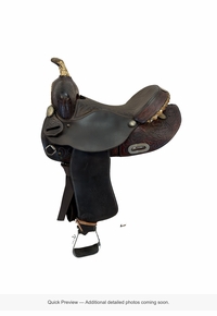 14 Inch Used TexTan Barrel Saddle Medium Tree