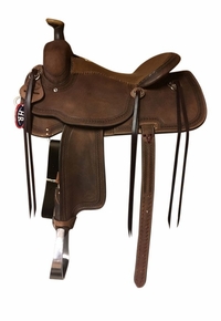 14" to 16" HR Hud Roberts Chocolate All Around Trail Saddle 747