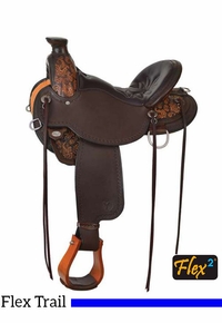 DISCONTINUED/OUT OF STOCK 2025/09/15 DELAYED 14" to 17" Circle Y Paisley Flex2 Trail Saddle 1154