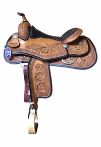 14" to 17" HR Hud Roberts Signature Series Herman Oak Reiner Saddle 810