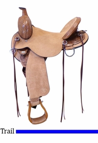 14" to 18" Circle Y Hard Seat Flex2 Trail Saddle - Drover 2382