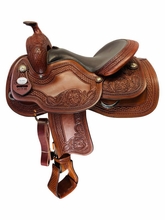 15.5" to 16" Crates Hand-Tooled Ladies Reining Saddle 4517