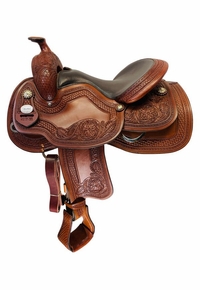 15.5" to 16" Crates Hand-Tooled Ladies Reining Saddle 4517