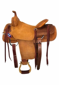 15.5" to 17" HR Hud Roberts Ranch Cutter Saddle 320H