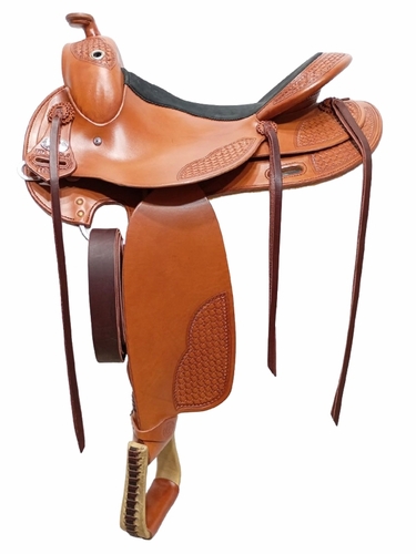 15.5inch DP Saddlery Flex Fit Vario Adjustable Tree 1330 - Bartmann Special Saddle 9287 Free Girth Free Girth