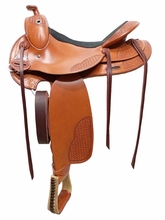 15.5inch DP Saddlery Flex Fit Vario Adjustable Tree 1330 - Bartmann Special Saddle 9287 Free Girth Free Girth
